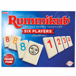 IDEAL | Rummikub 6 Players: Brings People Together | Family Games | 2-6 Players | Ages 8+