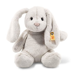 Steiff Soft Cuddly Friends Hoppie Rabbit, Light Grey, 28 cm, 80470, Rainy Day