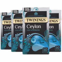 Twinings Ceylon Tea 200 Tea Bags (Multipack of 4 x 50 Bags)