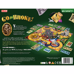IDEAL, Go for Broke: The Game You Win By Losing a Million, Classic Games, for 2-4 Players, Ages 8+