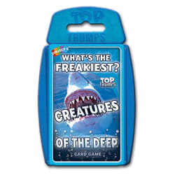 Top Trumps Creatures of the Deep Classic Card Game, learn facts about the blue blubber jellyfish, octopus and penguins in this educational packed