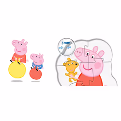 Clementoni 20829, Peppa Pig My First Puzzles for Toddlers - 3+6+9+12 Pieces, Ages 2 Years Plus