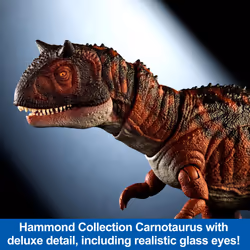 Jurassic World Hammond Collection Fallen Kingdom Carnotaurus Dinosaur Action Figure, Large Species Premium Articulated Figure, HTK44