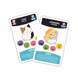 Top Trumps Squishmallows Specials Card Game, play with Cam the Cat, Leonard the Lion, Gordon the Shark, travel game, great educational gift for ages 6