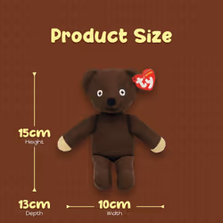 TY Mr. Bean Teddy Bear Regular ? Iconic Soft Plush Toy from the Classic TV Show ? Collectible Stuffed Plushie for Kids & Fans ? Cuddly Soft Toy Gift