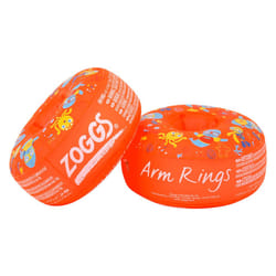 Zoggs Arm Rings, Dual Buoyancy Arm Bands, Swimming Armbands for Kids ,Orange/Multi,1-6 years, 11-30kg