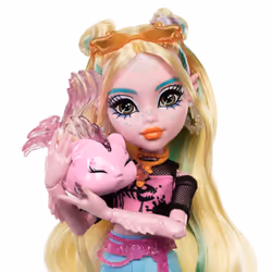 Monster High Lagoona Blue Doll in Mesh Tee and Cargo Pants, Includes Pet Fish Neptuna and Accessories like a Backpack, Snack and Notebook