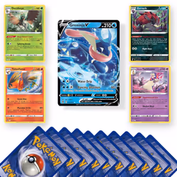 Pokemon Card Mystery Pack including Rares, Holos and V GX or VMAX Pokemon Cards + That Chunky Yellow Mouse ? Pouch (Ultimate Pokemon Cards Pack - 20