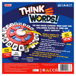 Ideal | Think Words: The quick thinking, letter pressing game! | Family Games | For 2-8 Players | Ages 8+