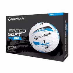 TaylorMade Golf SpeedSoft Ink Golf Balls Blue One Dozen
