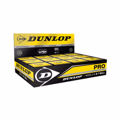 DUNLOP Squash Balls Pro Double Yellow, 12 Balls, Official Tournament Squash Ball