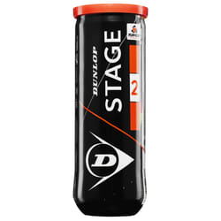 DUNLOP Tennis Ball Stage 2 Orange - for Beginners & Kids on middle court (1x3 Pet)
