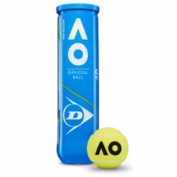 DUNLOP Tennis Ball Australian Open - for Clay, Hard Court and Grass (1x4 Pet)