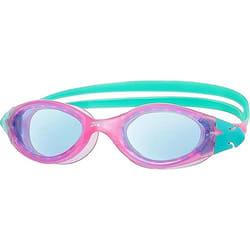 Zoggs Children's Panorama Junior Swimming Goggles with UV Protection, Wide Vision and Anti-Fog (6-14 Years), Pink/Turquoise/Tint Blue
