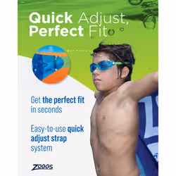 Zoggs Children's Panorama Junior Swimming Goggles with UV Protection, Wide Vision and Anti-Fog (6-14 Years), Purple/Aqua/Tint Blue