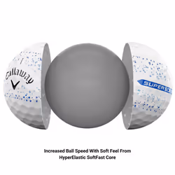 Callaway Golf Supersoft Golf Ball 2023 Blue Splatter Hybrid, One Dozen