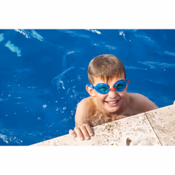 Zoggs Kids' Ripper Junior Swimming Goggles Anti-fog And UV Protection, Blue, Red, Tint, 6-14 Years