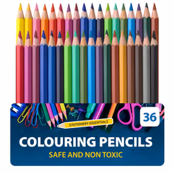 SOL 36 Colouring Pencils, Assorted Colouring Pencils for Children & Adults with a Wide Colour Range, Break-Resistant Artist D ...