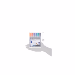 STAEDTLER 356 WP6 Lumocolor Flipchart Markers - Assorted Colours Pack of 1 (6 Count )