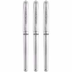 Uni-Ball UM-153 Signo Broad Point Gel Pen - White - by Uni-ball (Pack of 3)