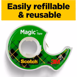 Scotch Magic Tape, Promo Pack, 2 Rolls + 1 FREE, 19 mm x 15 m - General Purpose Sticky Tape for Document Repair, Labelling & Sealing