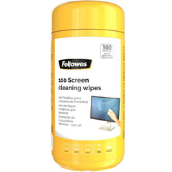 Fellowes 100 Screen and Keyboard Wipes Tub for Home and Office - Monitor/Laptop/iPad/Mobile Phone/Tablet Cleaning Wipes Singular Pack Multi