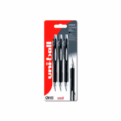 uni-ball SXN-210 RT Jetstream Black Rollerball Pens - Extremely Smooth Writing, Drawing, Art, Colouring, Note Taking, Journal ...