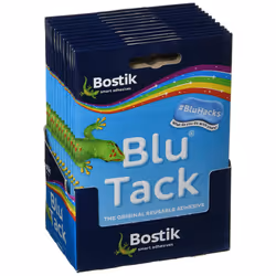 Bostik 24552 Blu-tack Mastic Adhesive Non-toxic Handy Pack Ref 801103 [Pack of 12], Blue