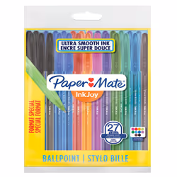 Paper Mate InkJoy 100ST Ballpoint Pens | Medium Point (1.0mm) | Assorted Fun Colours | 27 Count