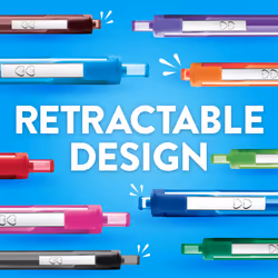 Paper Mate InkJoy 300RT Retractable Ballpoint Pens | Medium Point (1.0 mm) | Black | 12 Count