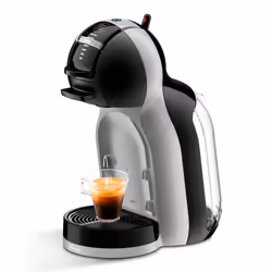 NESCAF? Dolce Gusto EDG155.BG Mini-Me Automatic Coffee Machine Black & Arctic Grey by De?Longhi - Starter Kit