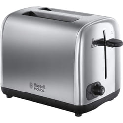 Russell Hobbs 2 Slice Toaster with Perfect Toast Technology for improved evenness (Wide slots, Lift & look feature, 6 Browning levels, Frozen & Cancel