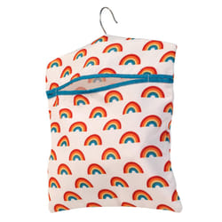 Beldray LA081544EU7 Peg Bag ? Rainbow Print With Washing Line Hanger, Pegs Storage Sack, Holds Up To 50 Pegs, Clothespin Holder Pouch, Reusable