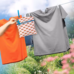 Beldray LA081544EU7 Peg Bag ? Rainbow Print With Washing Line Hanger, Pegs Storage Sack, Holds Up To 50 Pegs, Clothespin Holder Pouch, Reusable