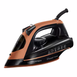 Russell Hobbs Steam Iron - Copper Infused soleplate, 150g Steam Shot, 40g Continuous Steam, Vertical steam function,Self-clea ...
