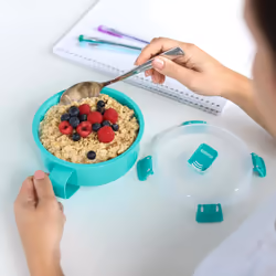 Sistema Microwave Breakfast Bowl | Round Microwave Container with Lid | 850 ml | BPA-Free | Assorted Colours | 1 Count