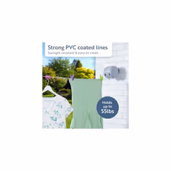 Minky Retractable Duo Reel Washing Line, Grey, 2x15m, packaging may vary