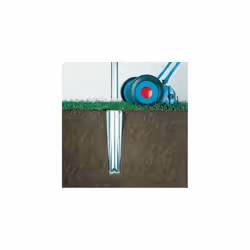 Brabantia - Metal Ground Spike - with Handy Closure Cap - Corrosion Resistant Galvanized Steel - Ready to Go - Top Spinner - Rotary Dryer -