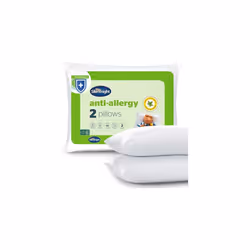 Silentnight Anti Allergy Pillow Pack of 2 - Medium Support Anti Bacterial Two Pack Pillow Pair For Side Sleepers - Machine Wa ...