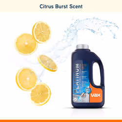 Vax Platinum Antibacterial 1.5L Carpet Cleaner Solution, Stain Remover Shampoo, Citrus Burst Scent, Removes 99.99% of bacteria, Neutralises Pet