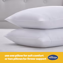 Silentnight Essentials Pillows 2 Pack - Soft Comfortable Soft Medium Support Pillows for Front, Stomach, Back and Side Sleepers - Hypoallergenic and