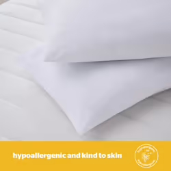 Silentnight Essentials Pillows 2 Pack - Soft Comfortable Soft Medium Support Pillows for Front, Stomach, Back and Side Sleepers - Hypoallergenic and