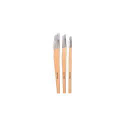 Harris Seriously Good Fitch Paint Brushes Pack Of 3 Cutting In & Control Hobby & Craft 0.5", 0.75", 1, Brown