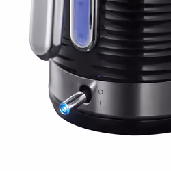 Russell Hobbs Inspire Electric 1.7L Cordless Kettle (Fast Boil 3KW, Black premium textured plastic, high gloss finish, Removable washable anti-scale