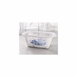 Addis 510610 Rectangular Laundry Basket in White, 1 - Pack