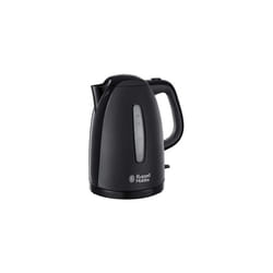 Russell Hobbs Textures Electric 1.7L Cordless Kettle (Fast Boil 3KW, Black premium plastic, matt & high gloss finish, Removable washable anti-scale