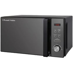 Russell Hobbs RHM2076B 20 Litre 800 W Black Digital Solo Microwave with 5 Power Levels, Automatic Defrost, 8 Auto Cook Menus, Clock and Timer, Easy