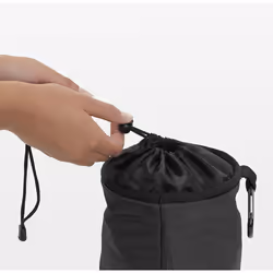 Brabantia - Premium Peg Bag - with Closing Cord - Durable and Weather Resistant - Storage for up to 150 Pegs - Rotary Dryer - Black - 20 x 15 x 15 cm