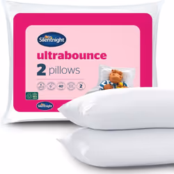 Silentnight Ultrabounce Pillows 2 Pack ? Soft Medium Support Comfortable Bouncy Pillows for Stomach, Back and Side Sleepers ? ...