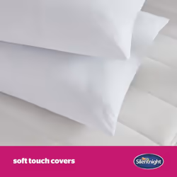 Silentnight Ultrabounce Pillows 2 Pack ? Soft Medium Support Comfortable Bouncy Pillows for Stomach, Back and Side Sleepers ? Machine Washable and